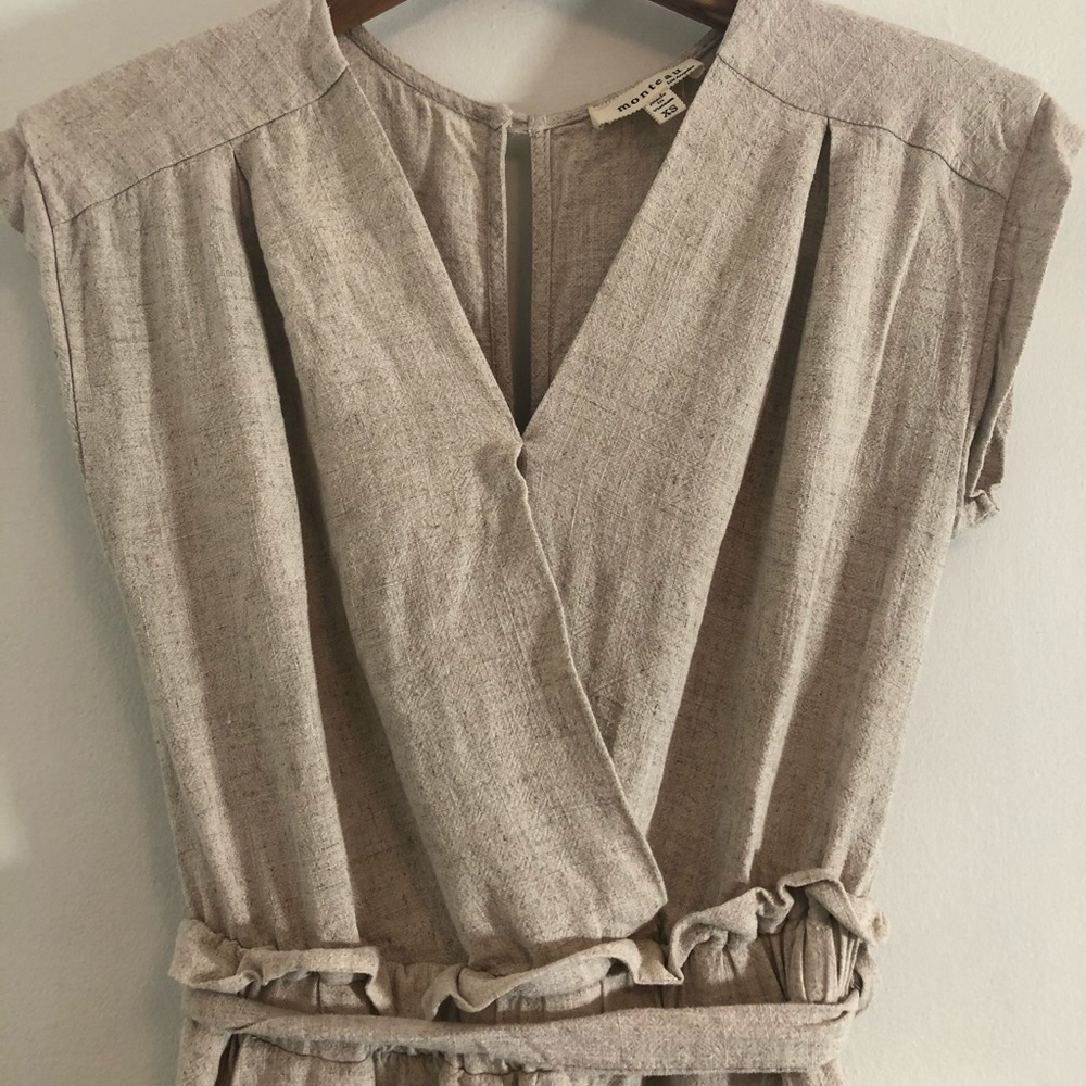 Monteau Linen Blend Jumpsuit - Picture 2 of 6